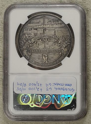 HK-296, 1902 Wells Fargo Semicentennial, NGC MS-64
