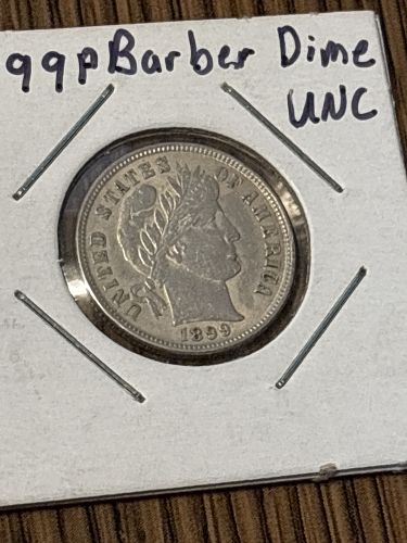 1899 Barber Silver Dime as shown in photos great condition UNC
