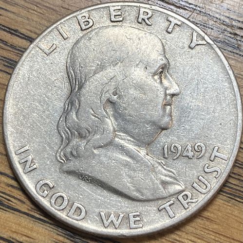 1949 Franklin half in FINE condition