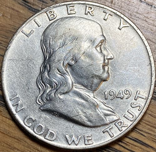 1949D Franklin half in EXTREMELY FINE condition