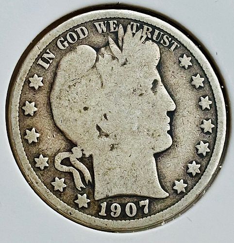 1907-O Barber Half tougher date