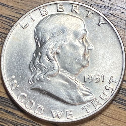 1951D Franklin half in ALMOST UNCIRCULATED condition