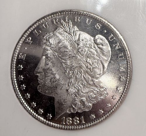 1881-CC Morgan Silver Dollar, MS62DPL NGC. (13166)