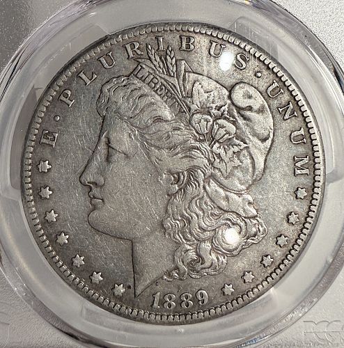 1889-CC Morgan Silver Dollar, XF45 PCGS. (13192)