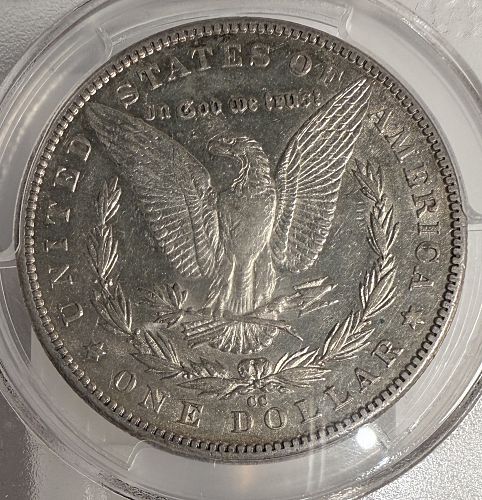 1889-CC Morgan Silver Dollar, AU50 PCGS. (13194)