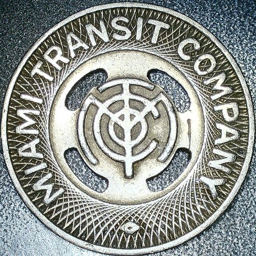 1938 Token - Miami Transit Company Miami, Florida 23mm