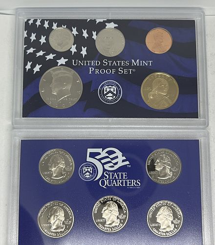 2007-S US Mint Proof Set, 14 Coin Set OGP, COA