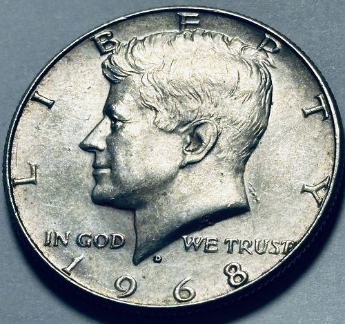 1968 D Kennedy Half Dollars