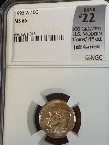 1996 W Roosevelt Dime  NGC MS 66  ***RARE*** Modern key, Anniv. issue, low mintage