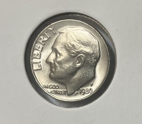 1980 P Roosevelt dime from mint set