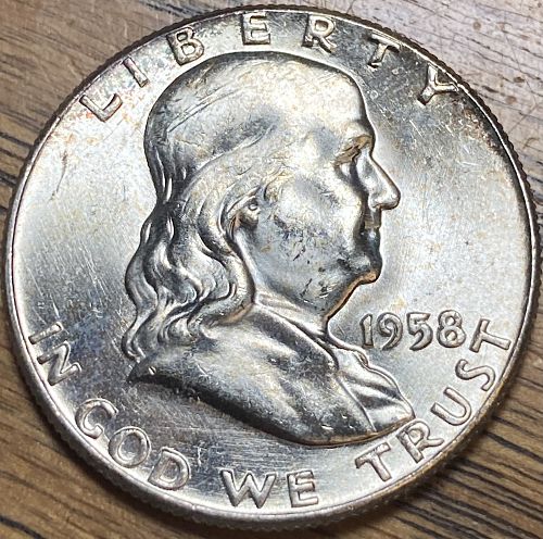 1958 Franklin half in MINT STATE condition