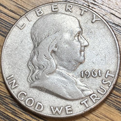 1961D Franklin half in VERY FINE condition