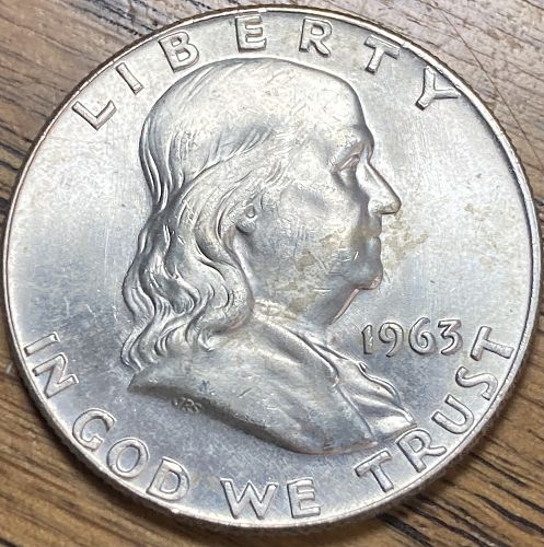 1963D Franklin half in ALMOST UNCIRCULATED condition