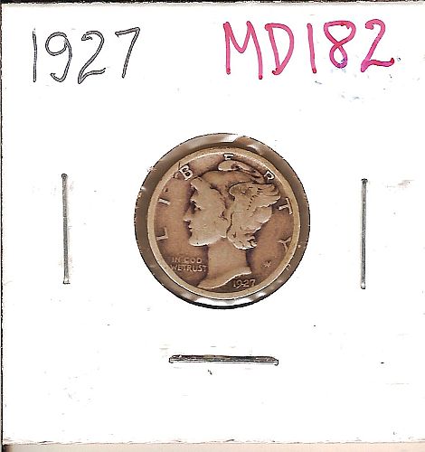 1927 Winged Liberty Dime MD182