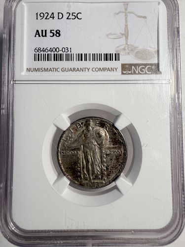 1924-D Standing Liberty Quarter AU58 NGC (13286)