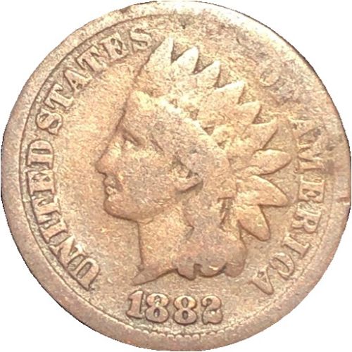 1882-P Indian Head Cent - G (Good) condition