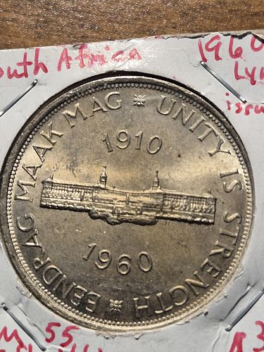 1960 South Africa 5 Shillings coin