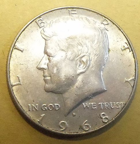 1968D Kennedy Half Dollar LOT KHD8D6