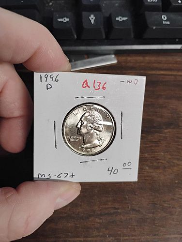 1996-D WASHINGTON QUARTER MS-67 +