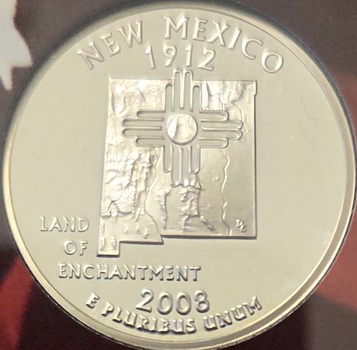 New Mexico State Washington Quarter 2008-S Silver PF Will Crack From A Proof Set