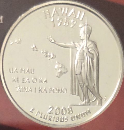 Hawaii State Washington Quarter 2008-S Silver PF Will Crack From A Proof Set