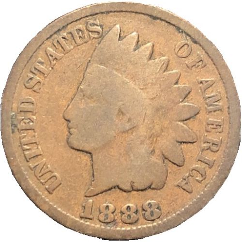 1888-P Indian Head Cent - G (Good) condition