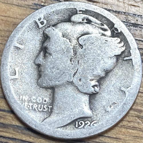 1926 mercury dime in ALMOST GOOD condition