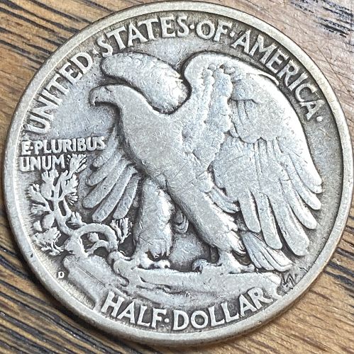 1947D walking liberty half dollar FINE condition