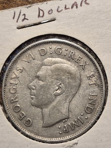 1940 Canada 50 Cent coin