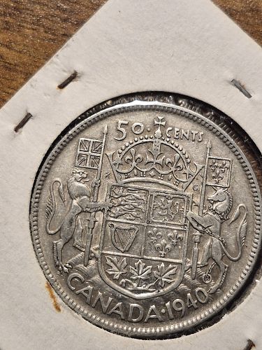 1940 Canada 50 Cent coin