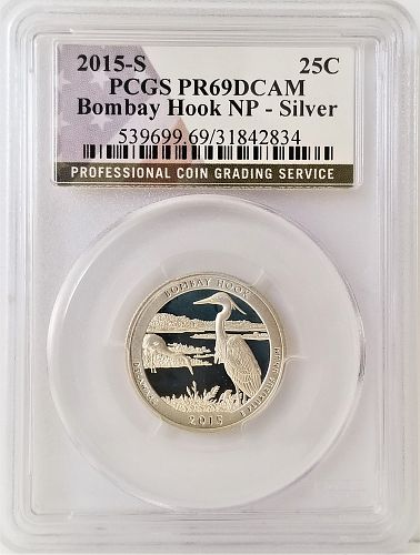 2015-S Bombay Hook National Park Quarter Silver Proof PCGS PR-69DCAM