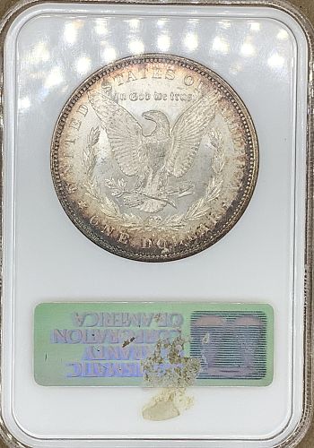 1884-O Morgan Silver Dollar NGC MS64 Toned Superb NGC No Bar Code Fatty PQ