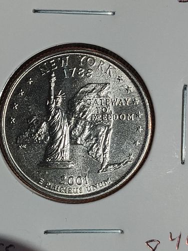 2001-P WASHINGTON QUARTER NEW YORK MS-65