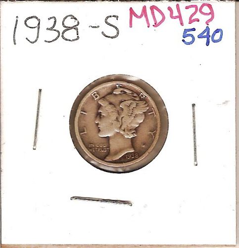 1938-S Winged Liberty Dime MD429