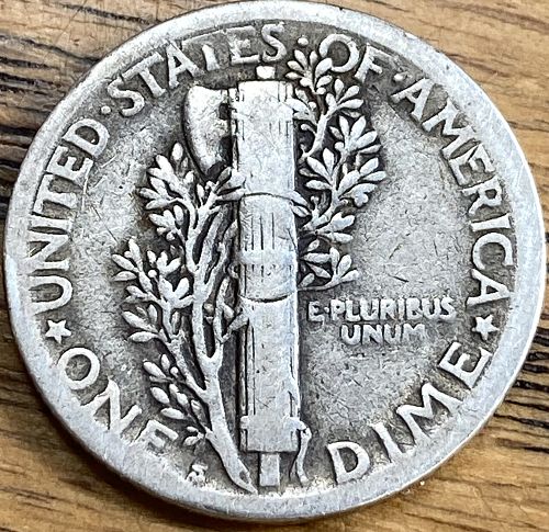 1919S mercury dime in VERY GOOD condition