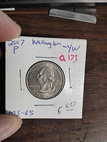 2007-P WASHINGTON QUARTER  WASHINGTON STATE MS-65