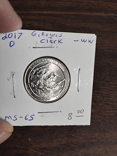 2017-D WASHINGTON QUARTER G. ROGERS CLARK MS-65