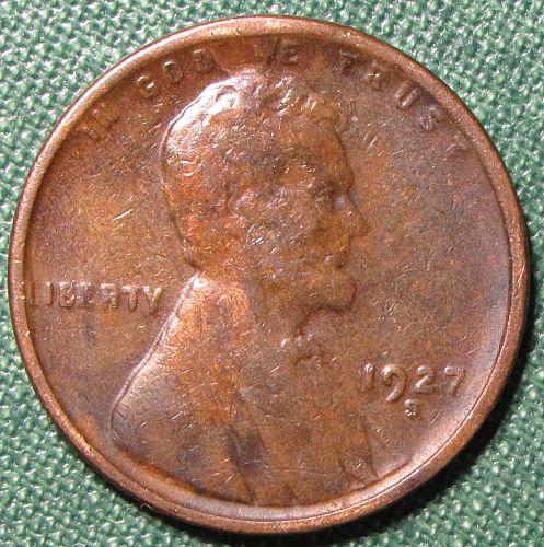 1927 S Wheat Back Lincoln Cent