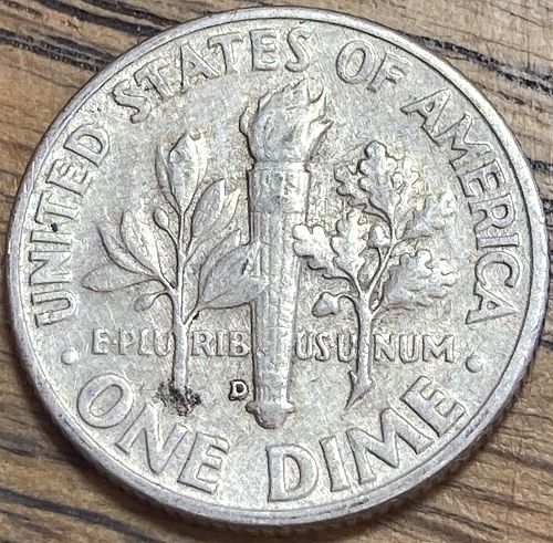 1959D Roosevelt dime in EXTREMELY FINE condition