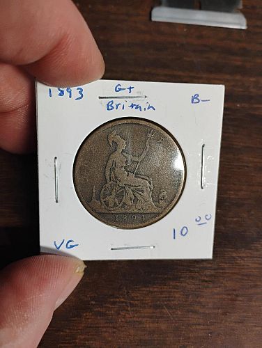 1893 great britain large penny vg