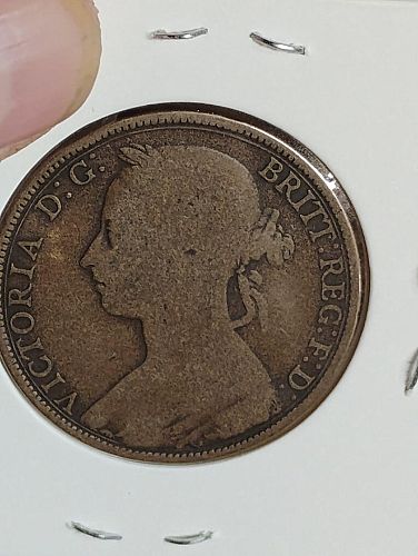 1893 great britain large penny vg