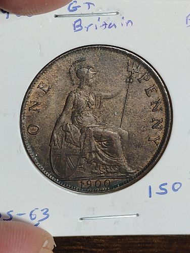 1900 GREAT BRITAIN LARGE PENNY MS-63 BROWN