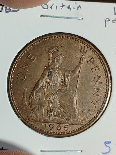 1965 GREAT BRITAIN LARGE PENNY AU