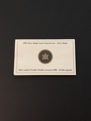 CANADA 2006 Silver $5 Maple Leaf Coloured Coin - Silver Maple