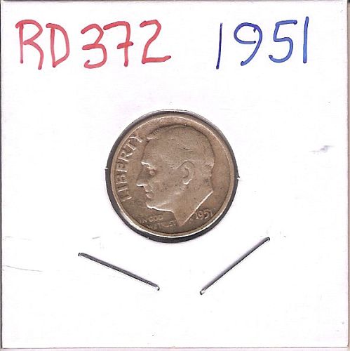 1951 Roosevelt Dime 372