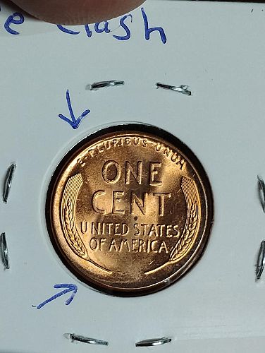 1945 lincoln wheat cent die clash ms-65 red