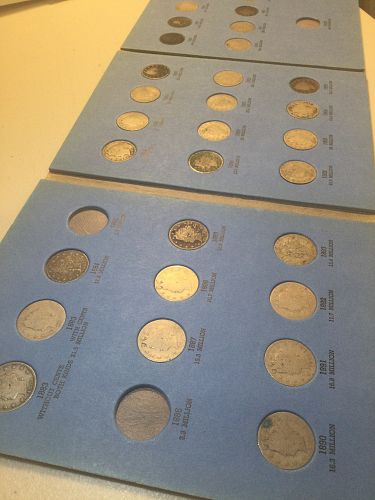 Tough Near Complete Set 1883 to 1912 Liberty V Nickels- Many Rare Dates & D Mint