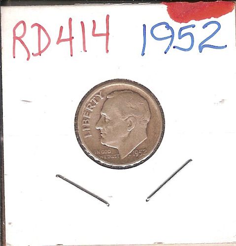 1952 Roosevelt Dime 414