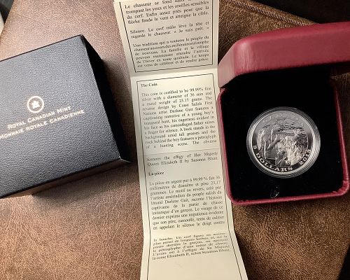 2013 Canada .9999 Silver Tradition Hunting Deer OGP COA 5953/10000 23.17g ASW