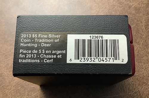 2013 Canada .9999 Silver Tradition Hunting Deer OGP COA 5953/10000 23.17g ASW